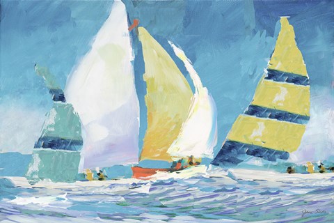Framed Sailing Away II Print
