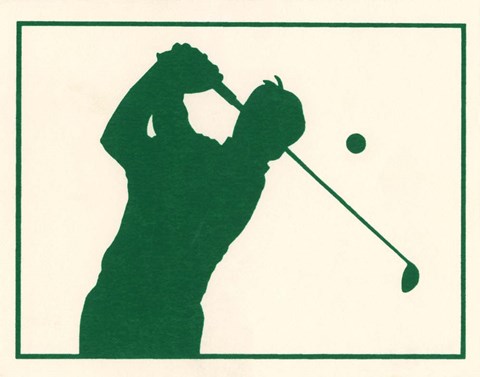 Framed Green Golfer Print