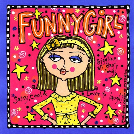 Framed Funny Girl Print