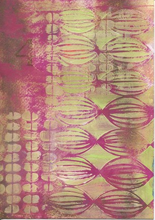 Framed Texture - Pink Lime Print