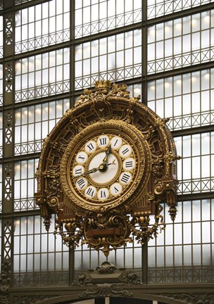 Framed Paris Clock 1 Print
