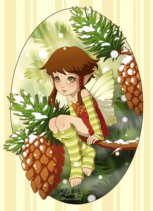 Framed Pine Fairy Print