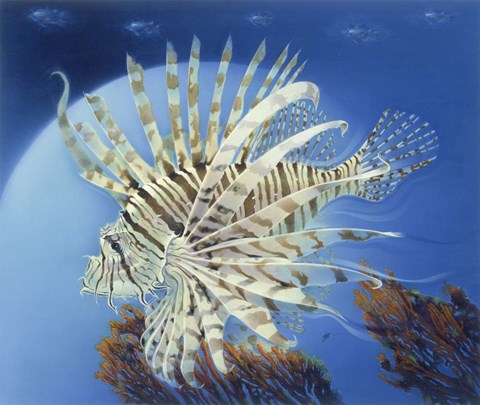 Framed Lion Fish Print