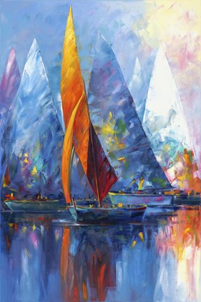 Framed Sail Boats Print