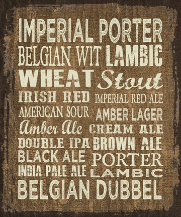 Framed Craft Beer Sign II Print
