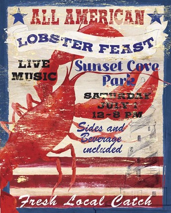 Framed All American Lobster Print