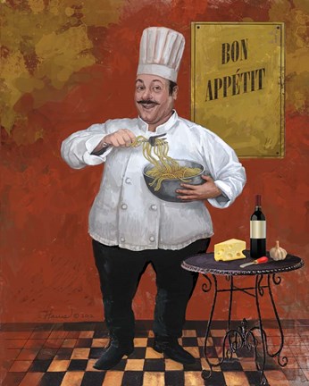 Framed Chef Pasta Master Print