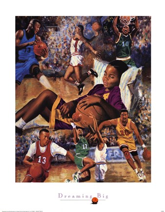 Framed Dreaming Big (Basketball) Print