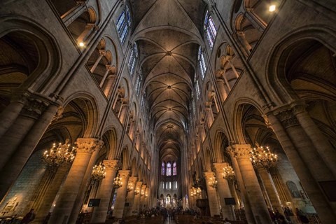 Framed Notre Dame I Print