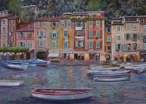 Framed Portofino al Crepuscolo Print