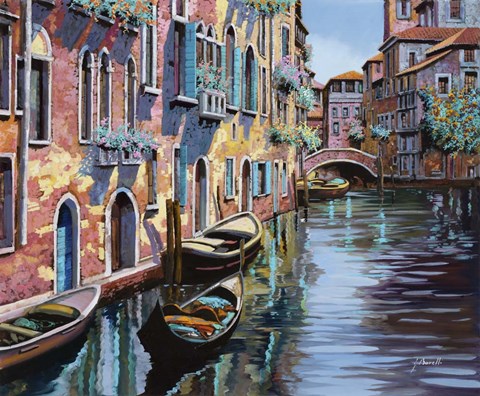 Framed Venezia in Rosa Print
