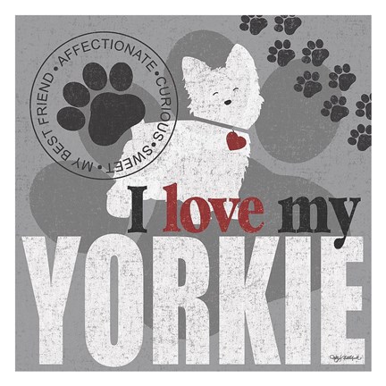 Framed Yorkie Print