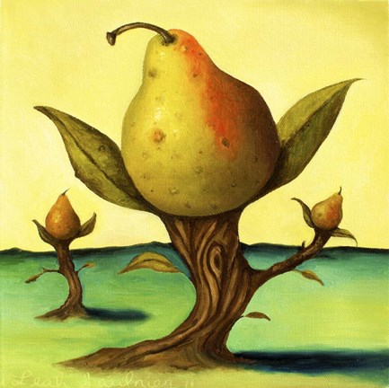 Framed Pear Trees 2 Print