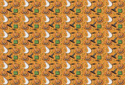 Framed Pumpkin Pattern Print