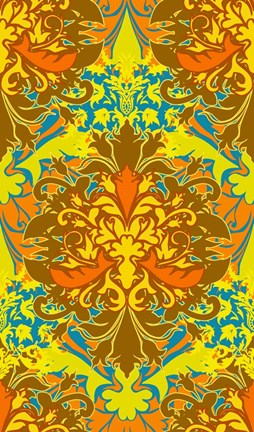 Framed Orange &amp; Yellow (Pattern) Print