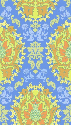 Framed Blue &amp; Yellow (Pattern) Print