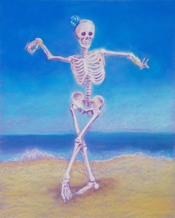 Framed Skelly Dancer I Print