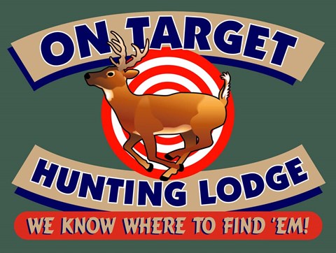 Framed On Target Hunting Lodge Print