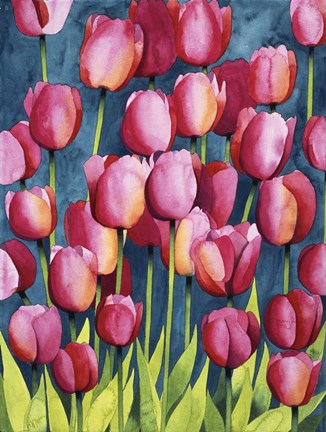 Framed Pink Tulips Print