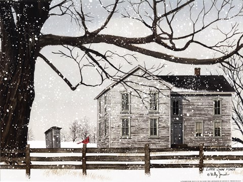 Framed Little Snow House Print