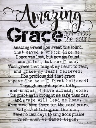 Framed Amazing Grace Print