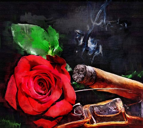 Framed Rose Cigar Print
