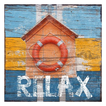 Framed Relax Lifesaver Print