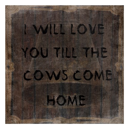 Framed Cows Come Home Print