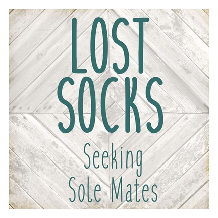 Framed Lost Socks Print