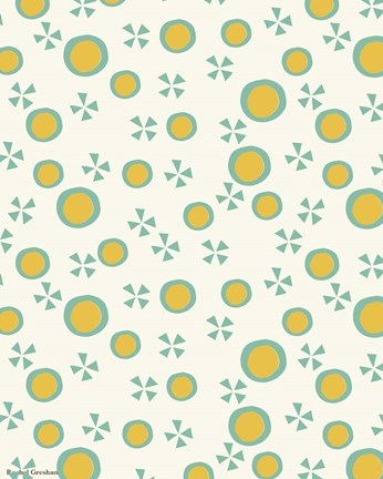 Framed Yellow Dots Pattern Print