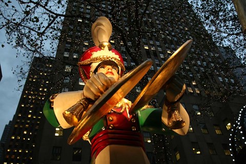 Framed Rockefeller Center Toy Soldier With Cymbals Print