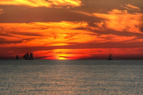 Framed Key West Sunset XVI Print