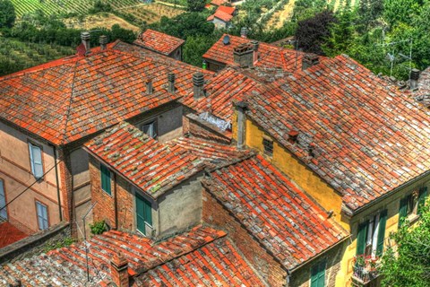 Framed Tuscan Roofs Print