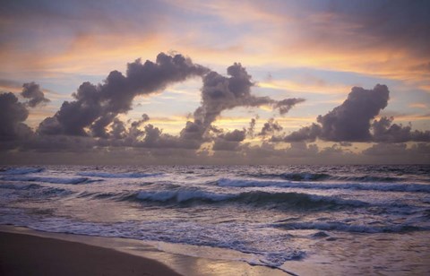 Framed Ocean Sunrise 1 Print