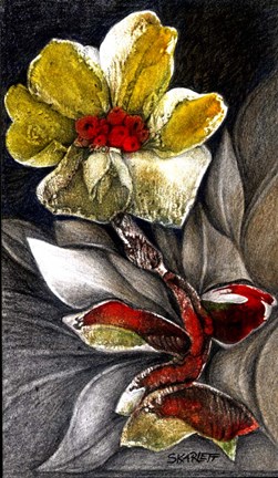 Framed Stone Flower Print