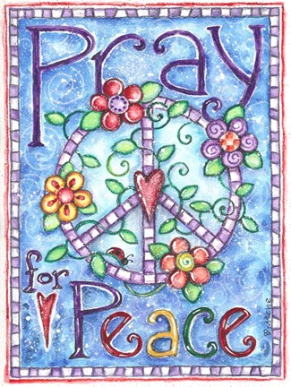 Framed Pray for Peace Print