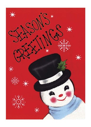 Framed Holiday Sg Snowman Print