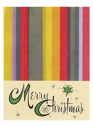 Framed Holiday Stripes Print