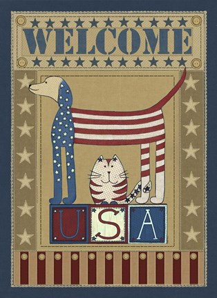 Framed USA Welcome Print