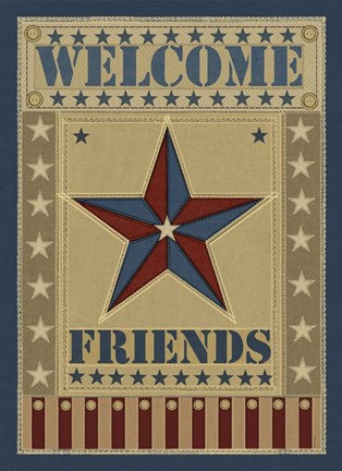 Framed Welcome Friends Print