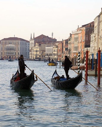 Framed Venetian Gondoliers Print