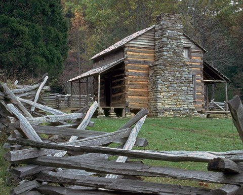 Framed Oliver Cabin, TN Print