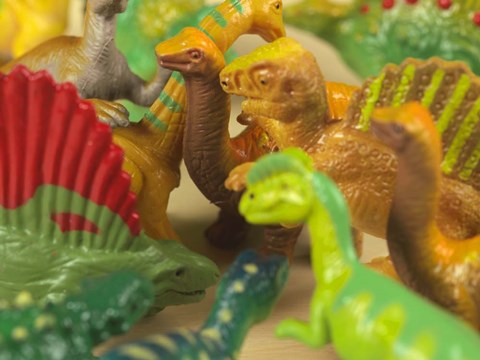 Framed Toy Dinos Print