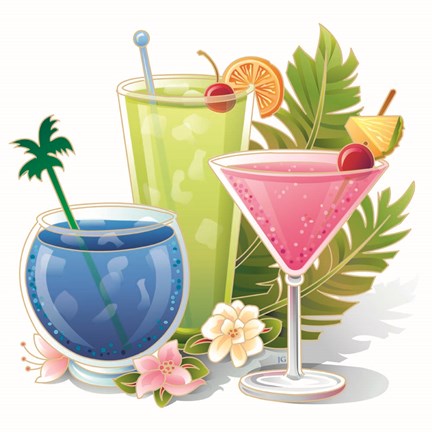 Framed Tropical Drink IV Print
