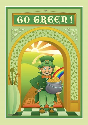 Framed Go Green Print