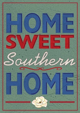 Framed Home Sweet Southern Home Print