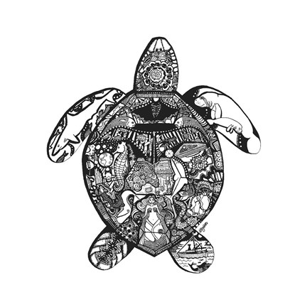 Framed Goodbye Sea Turtle Print