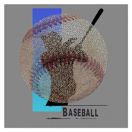 Framed Baseballl Player Print