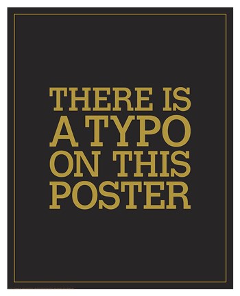 Framed Typo Print