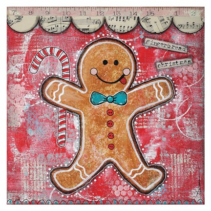 Framed Gingerbread Xmas Print